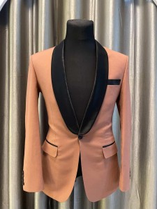 brick color dinner coat