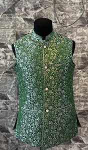 Dark grenn printed modicoat