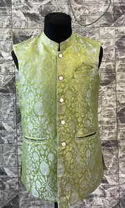 Lemon green modicoat with white thread