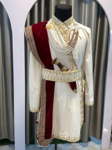 Groom set [plane fabric ma moti and golden work ]