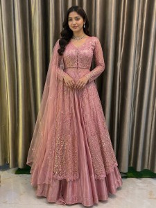 Rose Blush Designer Anarkali Set