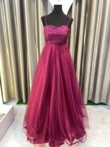 Wine String Gown