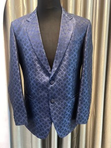 Blue Printed Blazer
