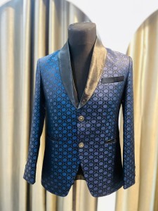 Blue printed dinner Coat