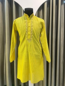Lemon Green Lining Kurthi Set