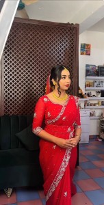 RED BRIDAL SARI