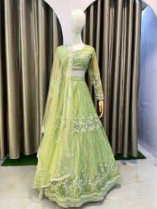 Mint Green Sequins Lehenga