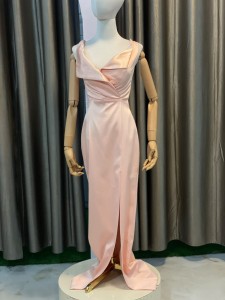 Peach Silk One Piece Off Shoulder (Collar) - PDPe020