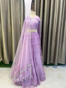 Lavender Kids Lehenga with sequins