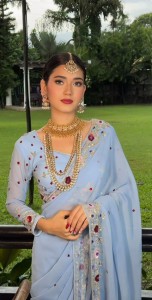 ice blue sare with multisequnce