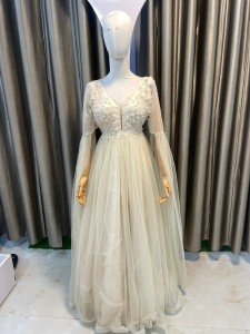 Off white Beaded Gown