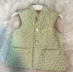 Lemon Green Baby Modicoat with sequins