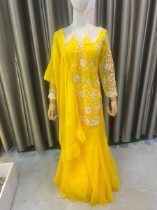 Yellow Flower Sarara set hulter design