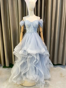 Ocean Blue fishnet gown eye Cup