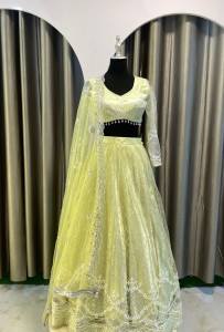 LIGHT LEMON GREEN LEHENGA